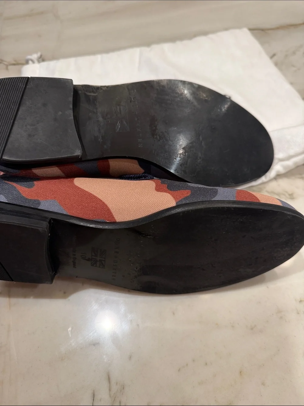 Duke + Dexter London Men’s Camouflage Slip-On Loafers in Tan, Brown & Gray